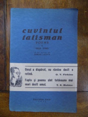 Sasa Pana, Cuvantul Talisman, Editura UNU 1933 foto