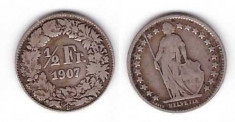 Elvetia 1907 - 1/2 frank foto