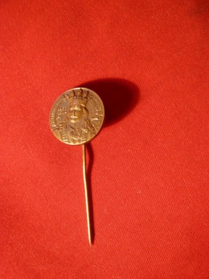 Insigna Stefan cel Mare ,d= 1,5 cm , metal foto