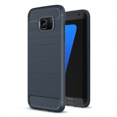 Husa Tpu Carbon Fibre Brushed Samsung Galaxy S7 Edge - BONUS FOLIE ECRAN foto