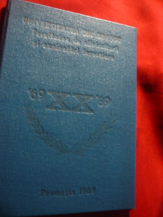 Carnet -Aniversare 20 Ani Promotia 1969-1984 Univ.Brasov- Fac. Silvicultura