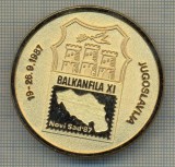ZET 170 MEDALIE FILATELIE ,, BALKANFILA XI -NOVI SAD &#039;87 -JUGOSLAVIJA &quot;