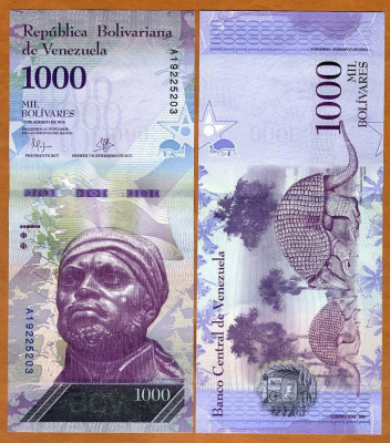 NOU : VENEZUELA - 1.000 BOLIVARES 2016 - P NEW - UNC foto