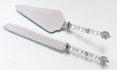 Beaded Knife &amp;amp; Server-argint foto