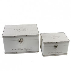 Seria de bagaje - Set de 2 cutii - Nunta noastra Keepsake Box foto