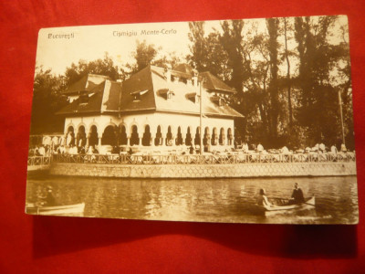 Ilustrata Bucuresti - Cismigiu - Monte Carlo -vaianta veche Ed.Socec ,cca.1930 foto