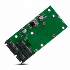 Adaptor convertor mSATA - SATA PCI-E Express SSD 50mm 1.8 mini SATA la 2.5 SATA foto