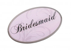 Roz Oval Bridesmaid Pin foto