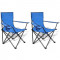 Set 2 scaune pliabile de camping, Albastru