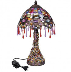 Lampa de birou cu bile de cristal multicolore foto