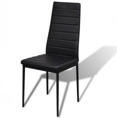 Set masa cu 4 scaune, design contemporan, negru foto