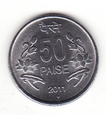 India 50 paise 2011 UNC - Monetaria Mumbai foto