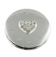 Sophia silverplated Compact Mirror - Inima foto