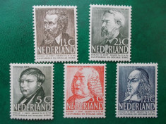 Olanda 1939 45 Euro cultura personalitati - serie nestampilata MNH foto