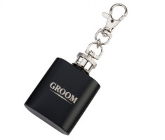 Mini negru Flask - Groom foto