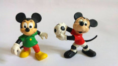 Lot 2 figurine Disney Mickey Mouse, cauciuc, cca 6cm, Bully, Germany, calitate foto