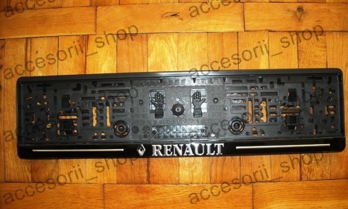 suport numar RENAULT 2 bucati foto mare suport numar RENAULT 2 bucati foto mare