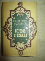 Critica literara -Ion Eliade Radulescu foto