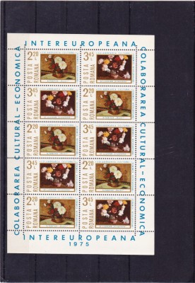 L.P 879 C.C.E.I. 1975 bloc de 5X2 seri foto