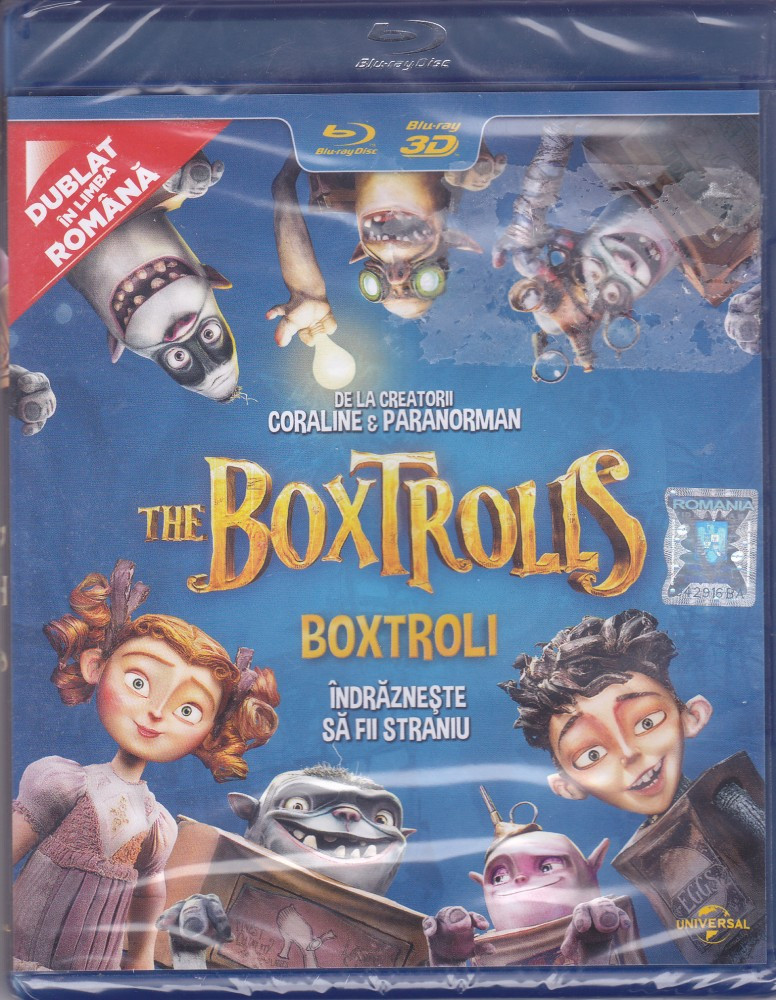 Film Blu Ray 3D: The Boxtrolls ( sigilat - dublat in romana ) | Okazii.ro