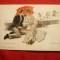 Ilustrata - Cuplu la mare - &quot;Fata pt. o vara&quot;,semnat Chandler Chris Ly 1908 SUA