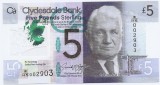 Scotia 5 Pounds 2016 - Sir William Arrol, Polimer P-229 UNC !!!