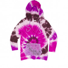 Hanorac / Bluza din bumbac, imprimeu tie-dye, marime M foto