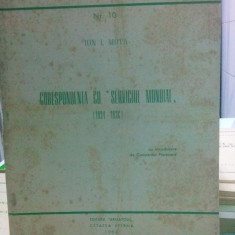 ION MOȚA CORESPONDENTA CU SERVICIUL MONDIAL 1934 1936 1954 MISCAREA LEGIONARA 56