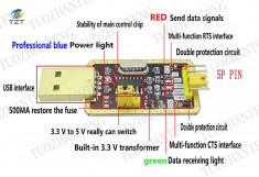 CH340G RS232 to TTL module upgrade USB (FS01104) foto