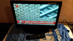 TV LCD 19 INCH TECHWOOD CL489 GX USB IN + TELECOMANDA ORIGINALA foto