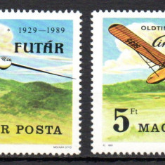 UNGARIA 1989, Aviatie, serie neuzată, MNH