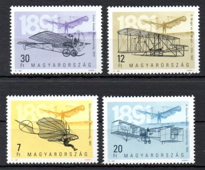 UNGARIA 1991, Aviatie, serie neuzată, MNH foto