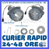 KIT PROIECTOARE LUPA LUPE BIXENON ULTRAMOTO H1 - 3 INCH - ORNAMENTE INCLUSE, Universal