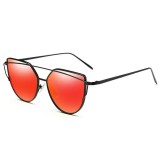 Ochelari de Soare Dama Cat Eye, Rama Metalica, Protectie UV400, Model 8 + Husa si Laveta Microfibra
