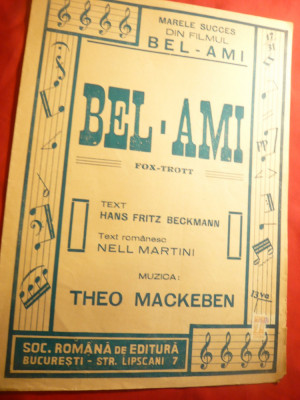 Partitura - Bel-Ami - dupa filmul Bel-Ami -text in romana - Nell Martini foto