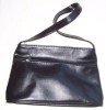 Poseta Piele Neagra Vintage Noua, Geanta Dama 29.5x18cm, Compartiment Fermoar, Maner 56cm