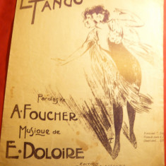 Partitura - Le dernier Tango - text A.Foucher ,muzica E.Doloire ,interbelic