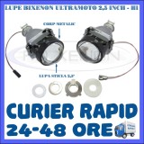 KIT PROIECTOARE LUPA LUPE BIXENON ULTRAMOTO H1 - 2.5 INCH - ORNAMENTE INCLUSE, Universal