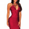 BAN341-81 Rochie sexy bandage, de cocktail, cu decolteu adanc in V