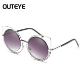 Ochelari De Soare Fashion Cu Stras - Rama Metalica, Protectie UV 100% - Model 6