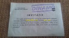Bilet Invitatie DINAMO - DUNDEE UNITED 1988-1989 Cupa Cupelor 2 foto