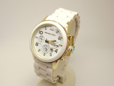 Ceas dama MICHAEL KORS MK 2068 White silicone (Poze reale,Garantie) foto