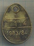 ZET 294 MEDALION INREGISTRARE CAINE -HUNDEKONTROLLE -BASEL STADT-114 -1983/84