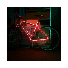 Kit fir luminos decorativ tuning cadru bicicleta rosu 3 M foto