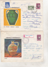 bnk ip Lot 9 intreguri postale 1973 - circulate - Ceramica romanesca foto