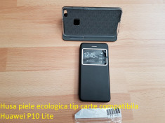 Husa piele ecologica tip carte compatibila Huawei P10 Lite foto