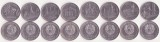 SV * Transnistria * MOLDOVA * SET 8 MONEDE / ORASE x 1 RUBLA 2014 * UNC