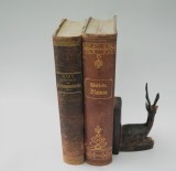 Cumpara ieftin Bookend , Suport lateral pentru carti, vechi, din lemn - antilopa impala