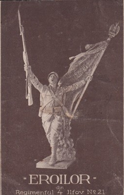 MONUMENTUL EROILOR DIN REGIMENTUL 4 ILFOV NO. 21 CIRCULATA 1922 foto