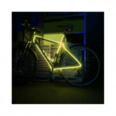 Kit fir luminos decorativ tuning cadru bicicleta galben 3 M foto